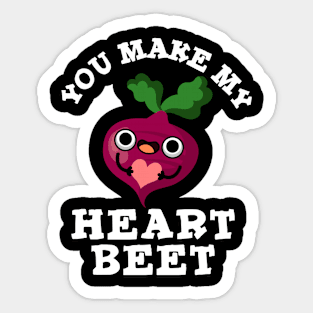 You Make My Heart Beet Cute Veggie Pun Sticker